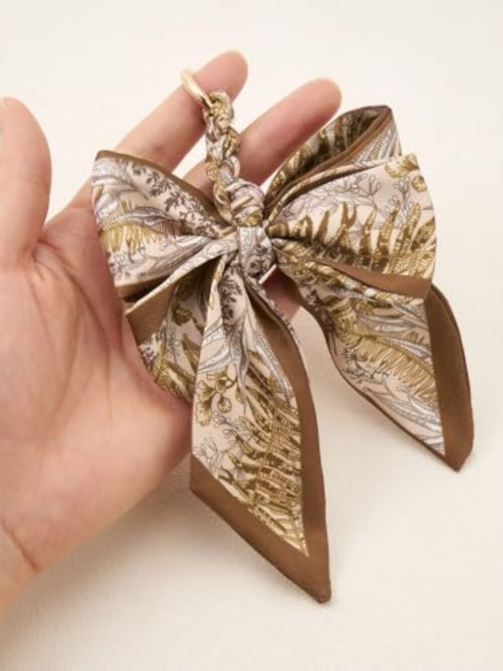 New - Bow Purse Charms Women Cute Designer Keychain Scarf Bag Charms for Handbag